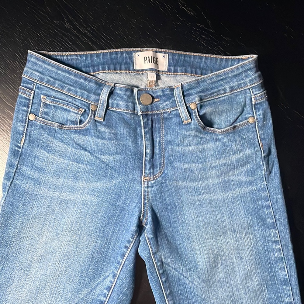 Paige “Verdugo” Crop Blue Jeans, Like New - 27